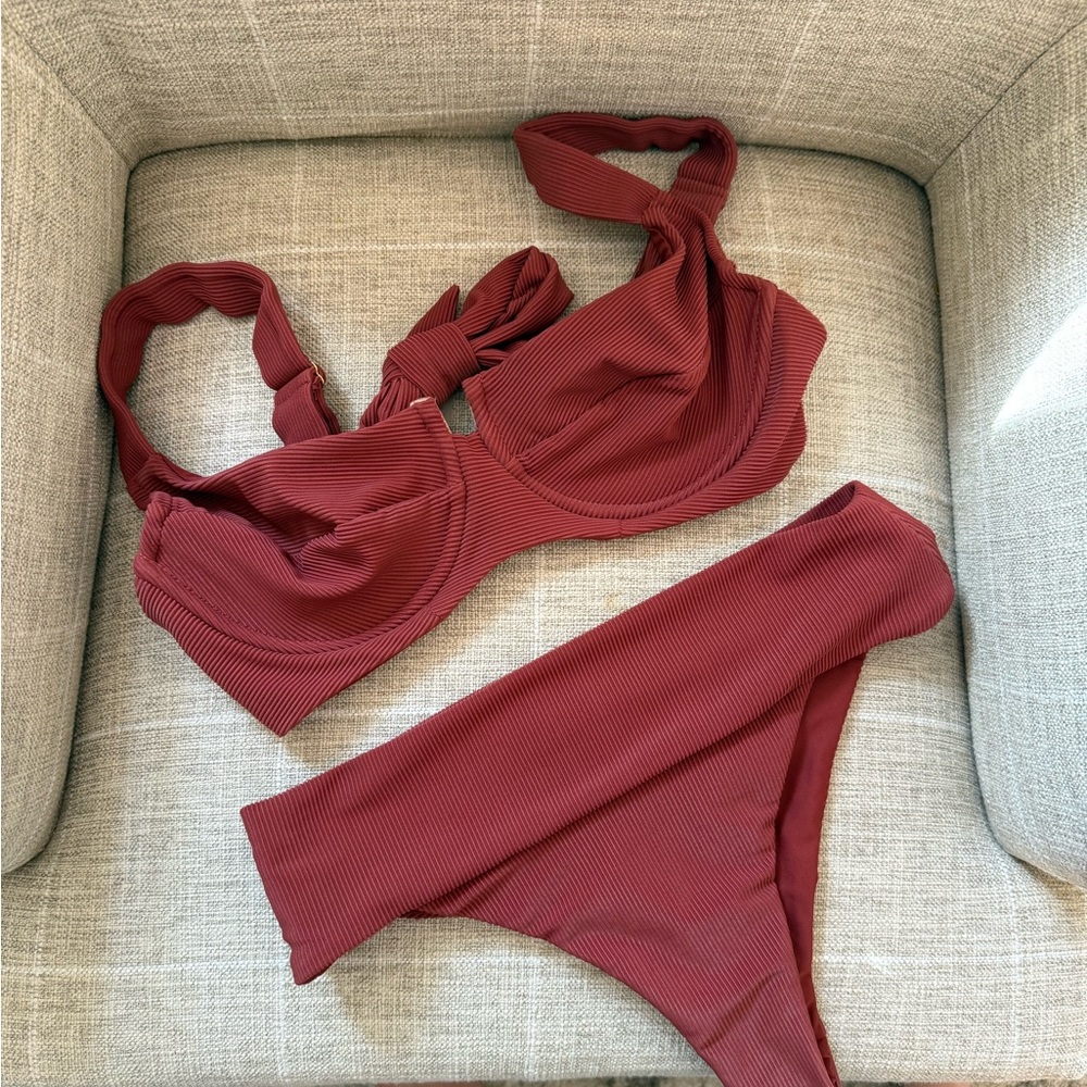Terracotta Orange Underwire Bikini